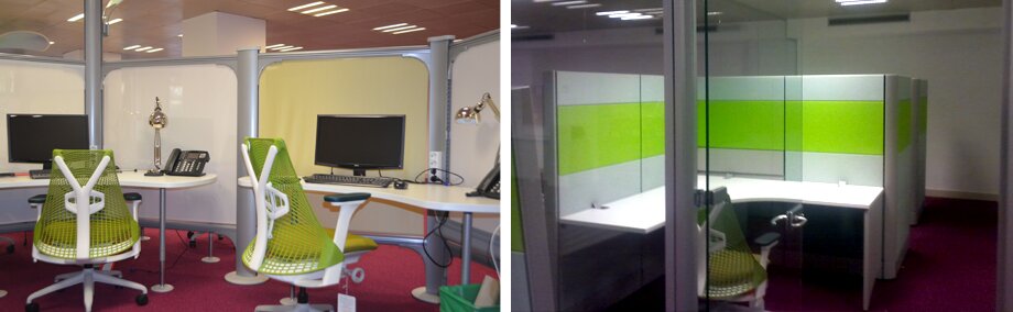 Puestos de trabajo y espacio de concetración workPlaza